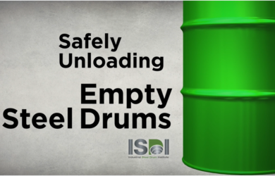 Safely Unloading Empty Steel Drums